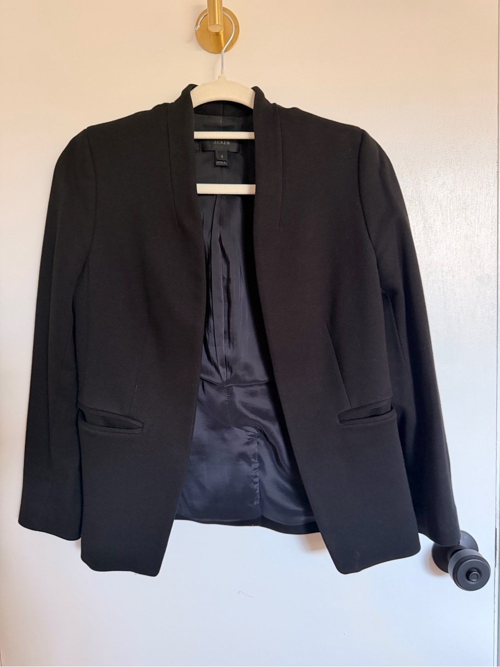 Black Women's Open Front J.Crew Blazer Jacket